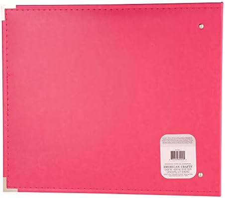 We R Memory Keepers 12x12 Photo Album - Faux Leather with 5 Page Protectors and Spine Label - Snag-Free D-Ring Scrapbooking Memory Album, Acid-Free, Strawberry - Image 3