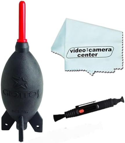 Giottos AA1900 Large Rocket Blaster Air Duster + VCC113 Micro-Fiber Cloth + Lens Optic Pen Cleaner by Giottos