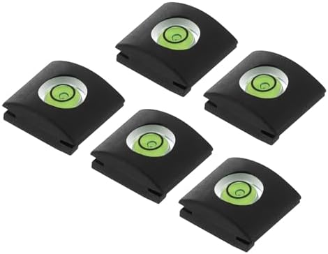 PATIKIL Camera Level Hot Shoe Cover Cap, 5 Pcs 1 Axis Universal Flashlight Bubble Level Camera Protector for Nikon for Fujifilm for Pentax DSLR/SLR Camera, Black by PATIKIL