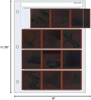 Print File 120 Size Negative Pages Holds Four Strips of Three 6x6 Frames, Pack of 100 - Image 2