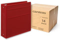 Carstens 3-Inch Heavy Duty 3-Ring Binder - Side Opening, Brick Red, Durable Plastic, Precision No-Gap Rings, Waterproof Cover, No Pockets, Holds 400 US Letter Sheets, BPA-Free, Made in USA (1740-3R) by Carstens