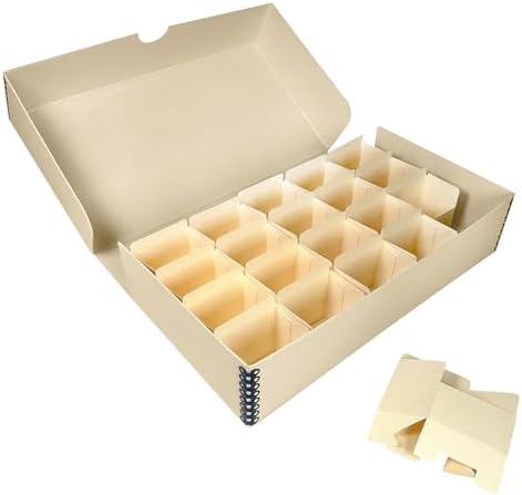 Lineco Archival Slide Storage Box, Clamshell Box, 11.68x6.37x2.25 Inch, Tan by Lineco