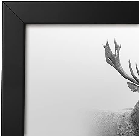 Americanflat 16x16 Poster Frame - Black Engineered Wood with Polished Plexiglass - Wide Picture Frame for Vertical or Horizontal Wall Display - Epic Collection - Black - Image 6