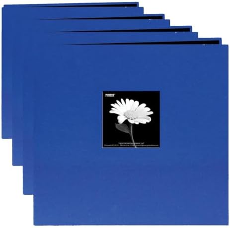 Pioneer Book Cloth Cover Post Bound Album 12"X12" - Cobalt Blue (Pack of 4) by PioneerPhotoAlbums