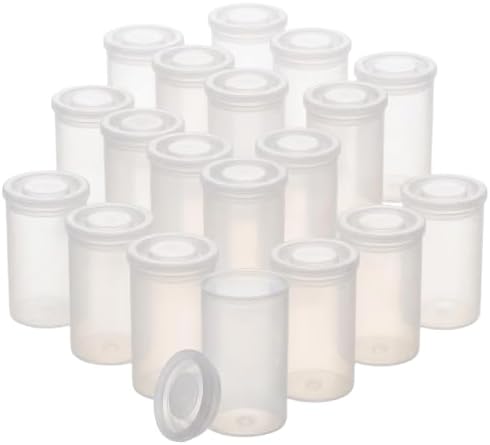 35mm Clear Film Canisters with Caps 20 Pcs Storage Containers by Unknown
