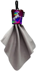 SPUDZ Classic Microfiber Lens Cleaner – Clip-On Pouch, Washable – for Binoculars, Scopes, Glasses, Screens | Classic | Vibrant Unicorn, 6 x 6 Inch by SPUDZ