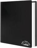 18x24 Black Art Portfolio Folder Displaying 48 Pages with Plastic Sleeves by JJRING