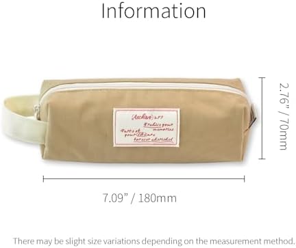Monolike Archive 247 Block Pencil Case, Sand beige - Pen Pouch, Portable Pencil Bag, Office Pouch case - Image 2