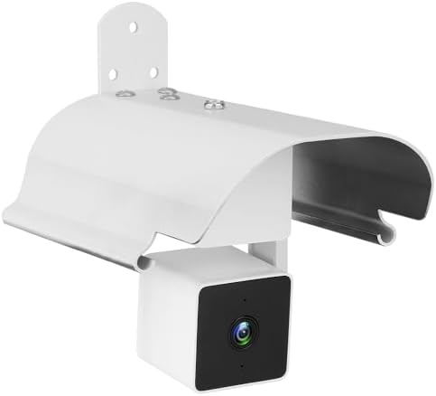 Uogw Weatherproof Protective Cover for WYZE Cam Pan V3/V2/V1,WYZE Cam v4,Aluminum Alloy Sun Rain Shade Cover Mount,Camera not Included (1 Pack White) by UOGW