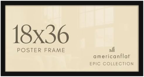Americanflat 18x36 Poster Frame - Engineered Wood - Black by Americanflat