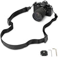 JJC DSLR Camera Neck Strap with Patented Quick Release Buckles, Universal Adjustable Camera Shoulder Sling Strap for Canon Nikon Sony Fujifilm Olympus Pentax DSLR SLR Cameras (Black) by JJC