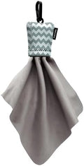 SPUDZ Classic Microfiber Lens Cleaner – Clip-On Pouch, Washable – for Binoculars, Scopes, Glasses, Screens | Classic | Gray Chevron, 6 x 6 Inch by SPUDZ