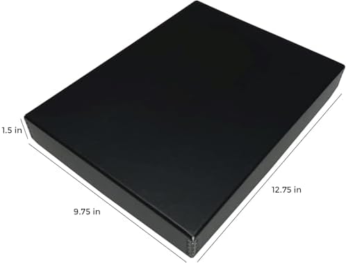 Lineco Drop Front Archival Storage Box, 9.75x12.75x1.5 in, Black, 2 Pack - Image 2