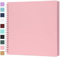 Scrapbook Album 12x12 Inches 100 Pages Hardcover Kraft Paper Pink by Bonyomor