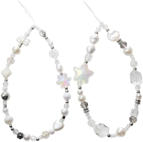 Beaded Camera Wrist Strap,Cute Phone Charm Decor,Pearl Bracelet Wrist Strap by CMVFYL