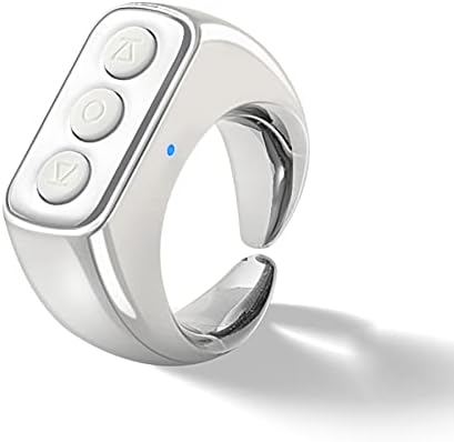 CKG Tiktok Scrolling Ring, Tiktok Remote Control for Android and iPone, Bluetooth Remote Clicker Control, Minimalist Style and Smart Make Life Easier - Metallic Silver by CKG