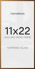 Homeforia 11x22 Bronze Newspaper Picture Frame, High-End Metal, Glass by Homeforia