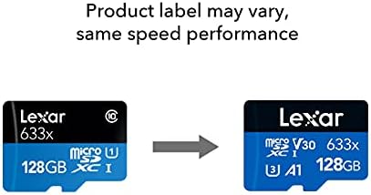 Lexar High-Performance 633x 128GB microSDXC UHS-I Card with SD Adapter, C10, U3, V30, A1, Full-HD & 4K Video, Up To 100MB/s Read, for Smartphones, Tablets, and Action Cameras (LSDMI128BBNL633A) - Image 3