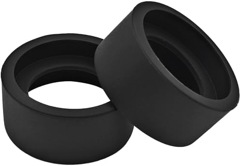 2PCS Eyepiece Eye Cup Soft Rubber Eyepiece Cover Binocular Eye Cups Replacement for 34-36 mm Stereo Microscope (Flat Angle), black - Image 4