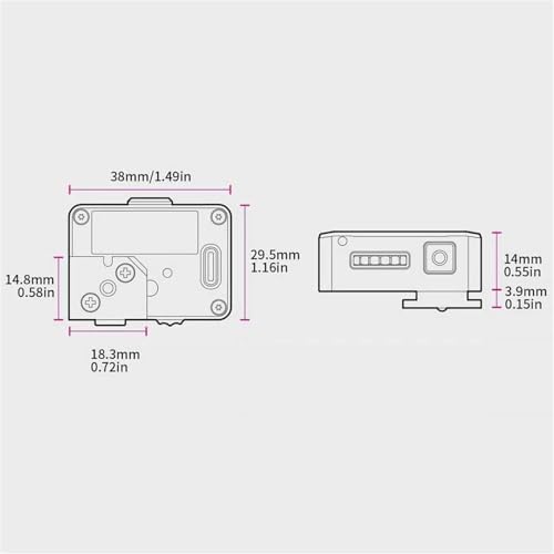 Camera Light Meter, Photography Light Meter, Exposure Indicator, OLED Screen, Cold Shoe Mount, Adjust ISO, Aperture and Shutter Speed Photography, 30° Average Metering, for Vintage Cameras(Black) - Image 5