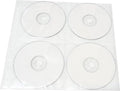 25-Pack 8 Disc CD DVD Poly Sleeves 3 Ring Binder Pages - 200 Disc Capacity (White), for Oversized Binders Only by KEYIN