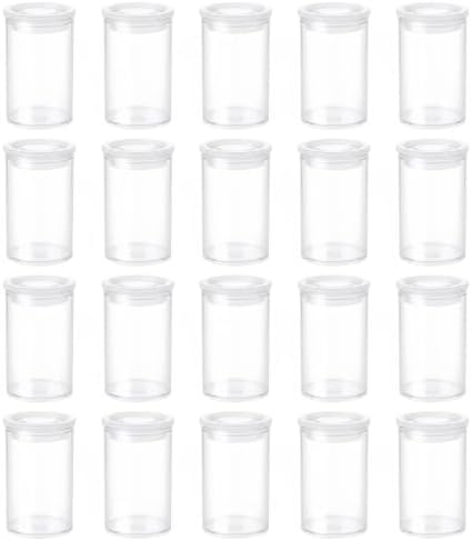 LIUSM Clear Plastic Film Canisters with Lids, 20 PCS, 35mm Caliber by LIUSM