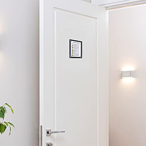 CRUGLA 5x7 Magnetic Picture Frames for Refrigerator 12 Packs, Modified Magnetic Sheet with Self Adhesive Backing, Black 5 by 7 Magnetic Photo Frame Set for Glass Window Door Cubicle - Image 5