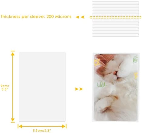 100 Pack Kpop Photocard Sleeves, 59x90mm, Unsealable - Image 2