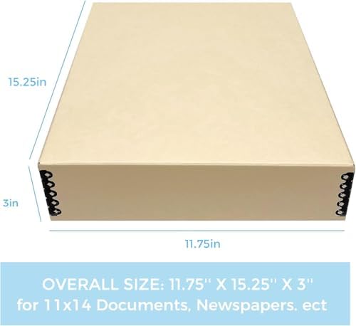 Lineco Museum Archival Storage Box, Drop Front, 11.75x15.25x3 in, Tan - Image 2