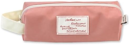Monolike Archive 247 Block Pencil Case, Indie pink - Pen Pouch, Portable Pencil Bag, Office Pouch case by Onlythingsilike
