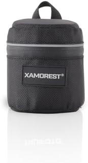 Camera Lens Case Lens Bag Compatible (3.15" x 3.15"(Nylon, Black)) by XAMOREST