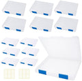 12 Pcs Clear Paper Storage Box, Blue, 12.4 x 9.84 x 1.18 Inches by OLUTACOT