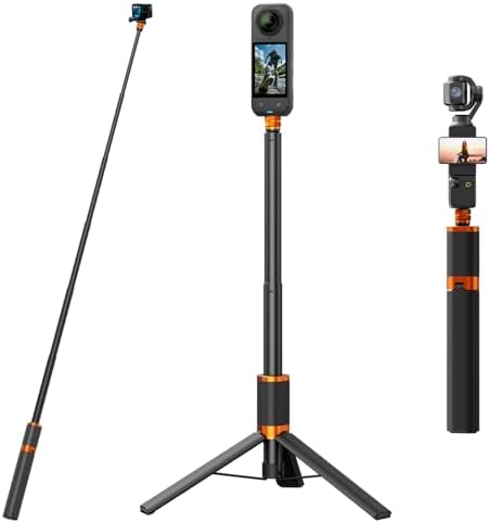 Vimose 48" Extendable Selfie Stick Tripod for DJI&GoPro&Insta360 by VIMOSE