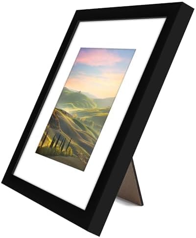 Americanflat 9x9 Picture Frame - Matted to 6x6 - Engineered Wood - Black - Image 7