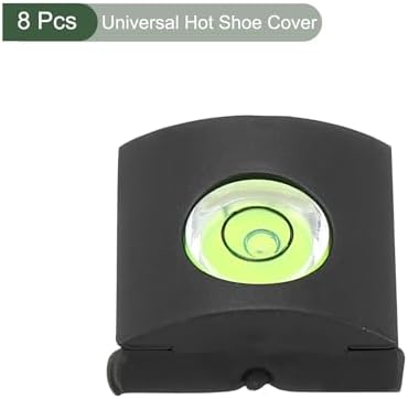 YOKIVE 8 Pcs Camera Level Hot Shoe Cover Bubble Level Cap Black Green 0.4" - Image 2