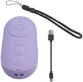 2026 Upgraded Bluetooth Camera Remote Shutter with Zoom and Front/Rear Camera Switch for Photo and Vlogging, Remote Clicker for iOS Android Smartphone, Wireless Video Scrolling for Ti*ktok (Purple) by Xspeedonline