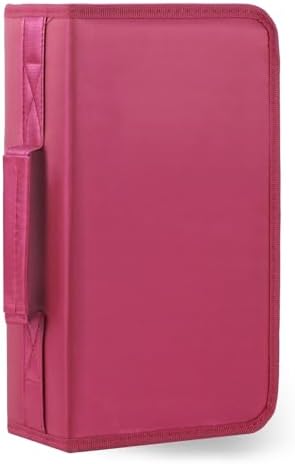 DVD Case CD Storage,128 Capacity CD Cases Holder DVD Storage Case Holders CD DVD Disc Case Storage Wallet Binder for Car Home Office Travel (128 Red) by YILAGCDDVDCase
