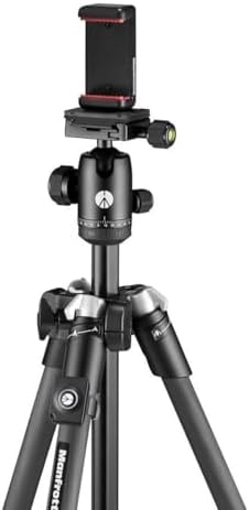 Manfrotto Element MII Mobile Bluetooth MKELMII4BMB-BH, Lightweight Aluminium Travel Tripod, with Carry Bag, Arca-Compatible Ball Head, Load up 8kg, for DSLRs, CSCs, Compact Cameras and Smartphones - Image 3