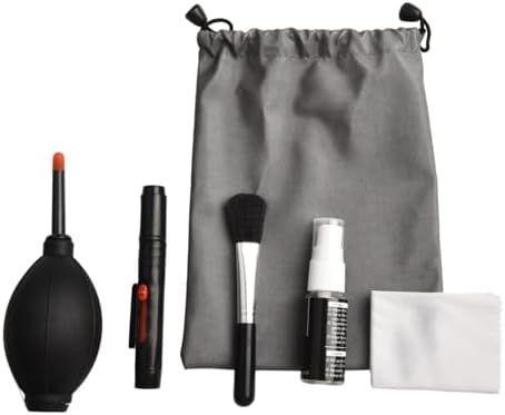 6 in 1 Camera Cleaning Kit, 6 in 1 Dust Swiping Air Blower Brush Pen Cloth Cleaning kit, Lens Cleaning Tool with Portable Storage Bag for Digital Video Camera Computer Phone Screen Lens - Image 6