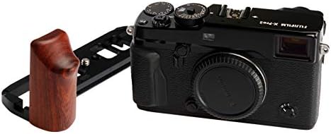XPRO2 Camera Hand Grip with Wooden Side Handle & Arca-Swiss Plate for Fujifilm X-PRO2 -Aluminum & Padauk Wood (GP-XPRO2-R) - Image 3