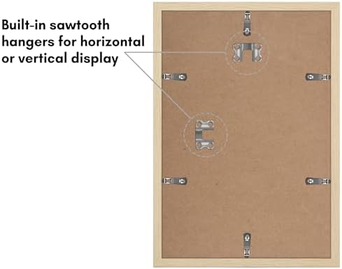 Americanflat 8x12 Picture Frame 5-Pack - Matted to 6x8 - Natural Oak - Image 6