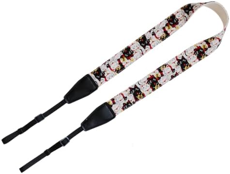 UNIKSTRAP Original Design Japanese Lucky Style Fortune Cat Adjustable Camera Strap, Neck Shoulder Belt Fit for Canon Nikon Sony Olympus Mirrorless & DSLR Camera etc. - Image 2