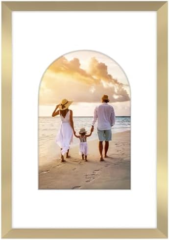 Americanflat 8x12 Poster Frame - Engineered Wood - Gold by Americanflat