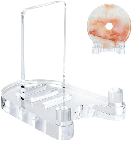 Acrylic Easel Display，Plate Stand for Display，Adjustable Clear Display Holder for 4" to 8" Platter, Book, Card, Frame, Picture, Artwork, Plaque ( Small-1pc 4"-8") by Unknown