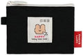 Monolike Happy and Lucky Card Case, Black - Small Nylon Pouch, Portable Keychain Coin Purse, Waterproof Card Sleeve, Compact Daily Organizer Case by Onlythingsilike