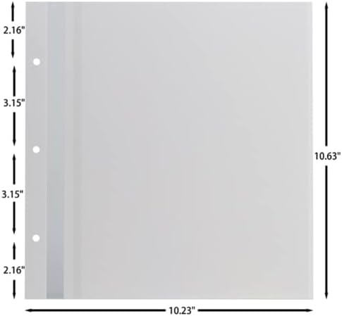 Photo Album Refill Pages for Self Adhesive Scrapbook 11x10.6 20 Pages - Image 2