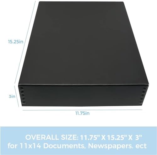 Lineco Drop Front Archival Storage Box, 11.75x15.25x3 in, Black, 2 Pack - Image 2