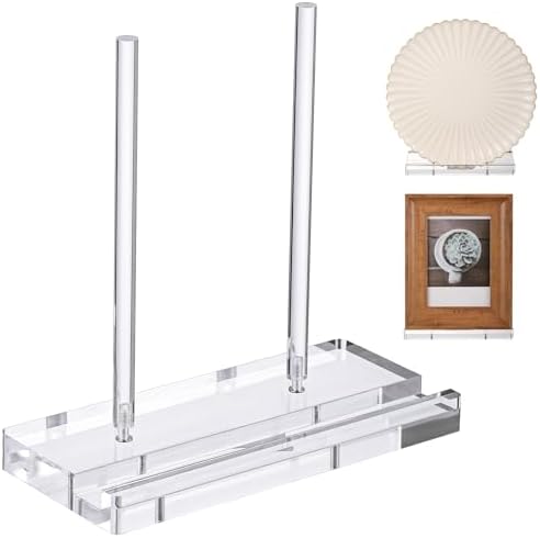 CroBlissful Acrylic Display Stand 8 x 3.5 x 8 Inch Tabletop Clear Easel by CroBlissful