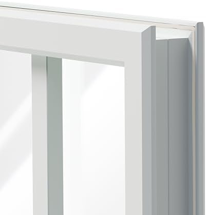 22" x 64" Entry Door Double Glazed Tempered Glass Replacement with Enclosed Shutters - Frame Size, 1-Lite Clear Tempered Glass Insert Kit, Privacy, Easy Installation and Maintenance, White - Image 5