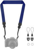 FIEIL Neck Strap Silicone Camera Straps - Padded Camera Strap, 1.5" Wide Adjustable Nylon Shoulder Strap - Compatible with Canon, Nikon, Sony, and More DSLR and Mirrorless (Prussian Blue) by FIEIL
